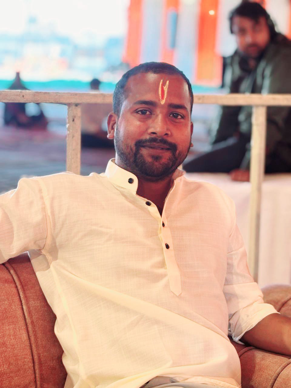 Volunteer helping during the Food Distribution Drive